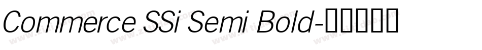 Commerce SSi Semi Bold字体转换